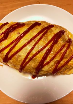 えんどう豆入り!チキンライスオムライス-レシピのメイン写真