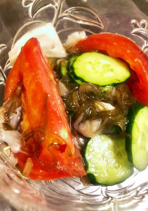 トマトきゅうりイカもずくサラダ-レシピのメイン写真