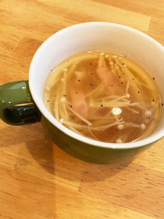 簡単!えのきとベーコンのスープ-レシピのメイン写真