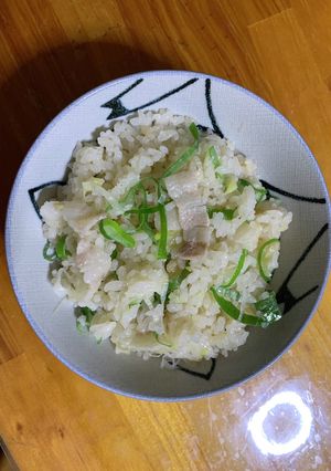 ネギ塩豚バラ炊き込みご飯-レシピのメイン写真