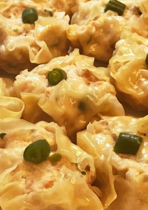 鶏胸肉と干しアミの焼売 ワンタンの皮使用-レシピのメイン写真