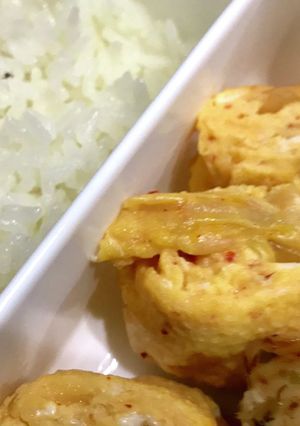 お弁当・おつまみに！キムチ入り卵焼き-レシピのメイン写真