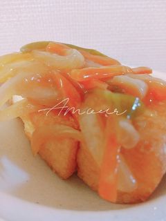 余ったあんかけで♪厚揚げのあんかけのせ♡-レシピのメイン写真