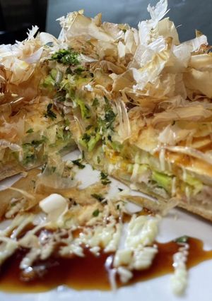 ホットサンドのお好み風ピザ-レシピのメイン写真