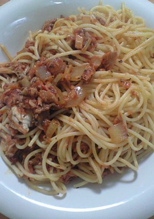 シーチキン　トマトソース　スパゲッティ-レシピのメイン写真
