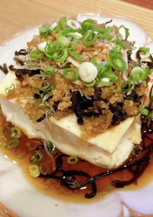 塩昆布とじゃことごまの温奴(冷奴)-レシピのメイン写真