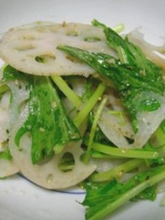 れんこんと水菜の甘酢サラダ-レシピのメイン写真