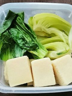 高野豆腐とチンゲン菜の煮物-レシピのメイン写真
