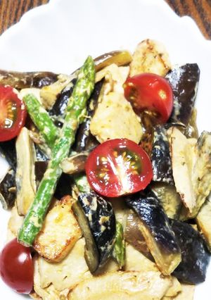 簡単に 茄子と鶏肉でマヨネーズ焼き-レシピのメイン写真