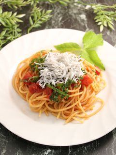 簡単!しらすトマトパスタ-レシピのメイン写真