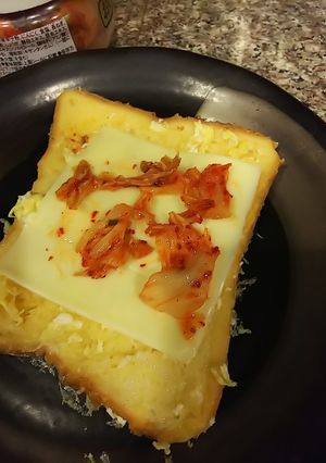 卵チーズキムチトースト-レシピのメイン写真