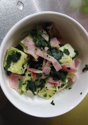 はんぺんベーコンほうれん草炒め-レシピのメイン写真