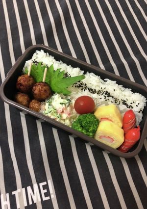 男子中学生弁当5/22つくね串弁当-レシピのメイン写真