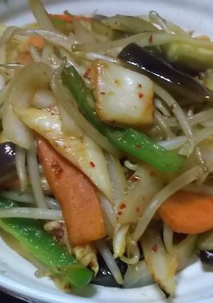 キムチで手軽に野菜炒め-レシピのメイン写真