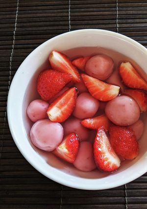 いちごの白玉-レシピのメイン写真