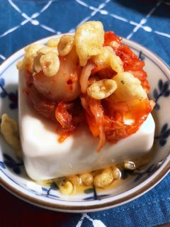 おつまみに!天かすキムチ冷奴-レシピのメイン写真