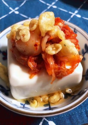 おつまみに！天かすキムチ冷奴-レシピのメイン写真