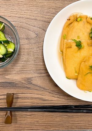お揚げに包まれたはっと【めんのマルニ】-レシピのメイン写真