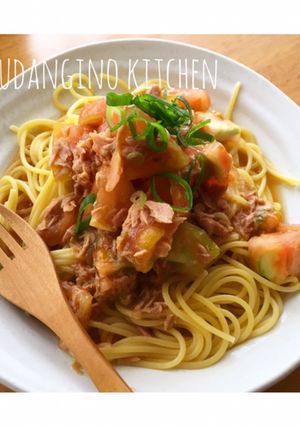 トマトとシーチキンの冷やし中華風パスタ-レシピのメイン写真