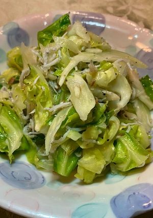 青豆とじゃことキャベツの ニンニク炒め-レシピのメイン写真