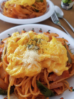 うちのナポリタン〜半熟卵乗せ〜-レシピのメイン写真