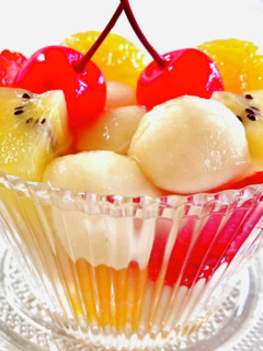 ヘルシーお豆腐白玉の♡フルーツポンチ♡-レシピのメイン写真