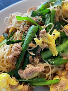 ツナのにら玉そうめんチャンプル-レシピのメイン写真