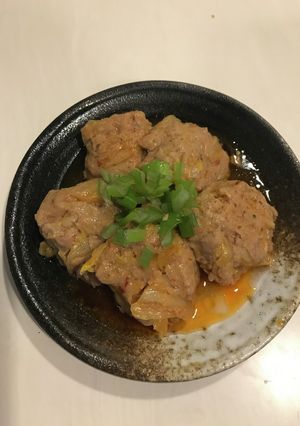 レンジで簡単！キムチ入り豚団子-レシピのメイン写真