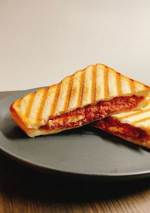 山椒かおるコーンビーフのホットサンド♡-レシピのメイン写真