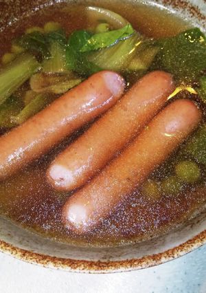 ソーセージ豆チンゲン菜のコンソメスープ-レシピのメイン写真