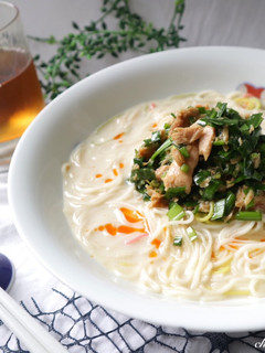 冷製ツナニラ豆乳そうめん♪-レシピのメイン写真