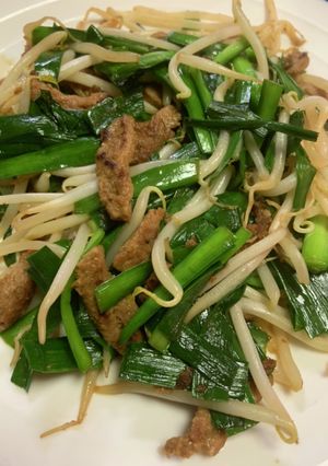 大豆ミートのもやしとニラ炒め-レシピのメイン写真