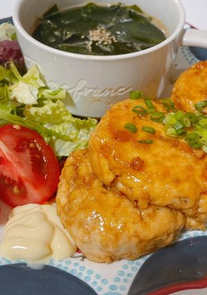 ヘルシー？照り焼きハンバーグ-レシピのメイン写真
