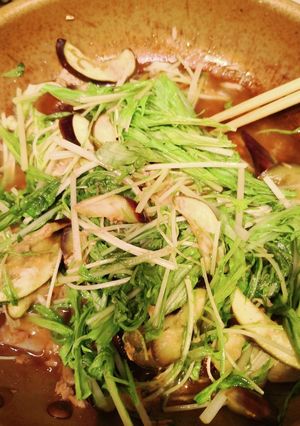 ナスと水菜のポン酢炒め-レシピのメイン写真
