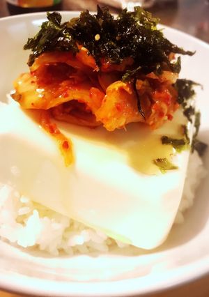 最強のズボラ飯・キムチ豆腐丼-レシピのメイン写真