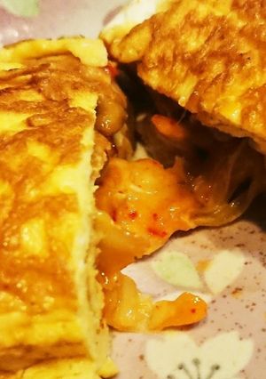 キムチ納豆玉子焼き-レシピのメイン写真