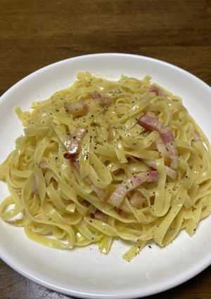 生クリームを使わないカルボナーラ-レシピのメイン写真