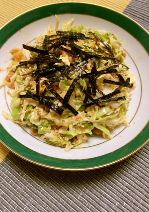 キムチと納豆で☆キャベツサラダ-レシピのメイン写真