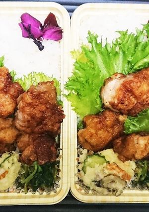 【夫婦弁当52】唐揚げとしば漬けポテサラ-レシピのメイン写真