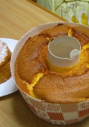 坊っちゃんかぼちゃのシフォンケーキ-レシピのメイン写真