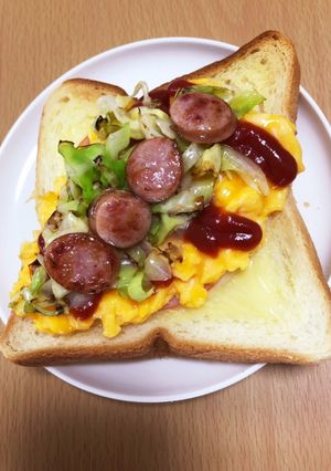 スクランブルエッグトースト-レシピのメイン写真