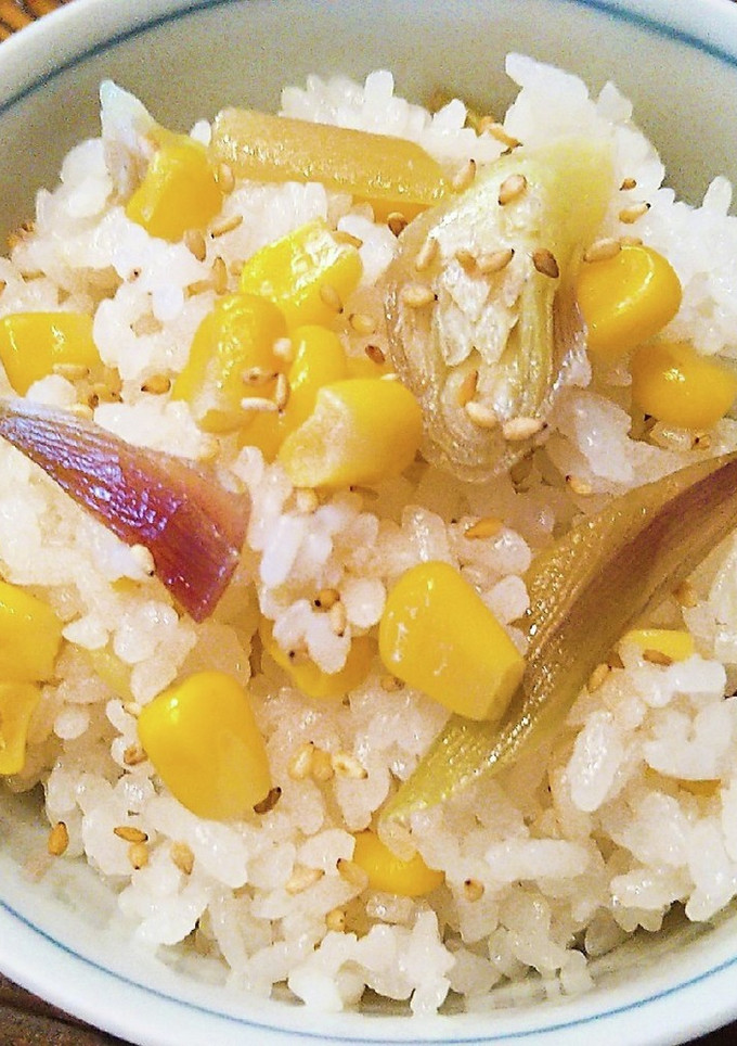 みょうがとコーンの炊き込みご飯-レシピのメイン写真