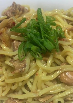 俺流!沖縄の味…鯖味噌キムチのからそば-レシピのメイン写真