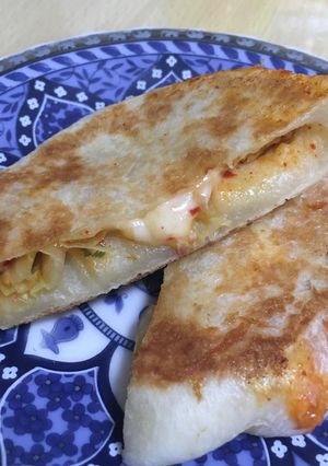 ホームベーカリーで簡単キムチーズホットク-レシピのメイン写真