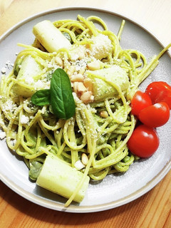 白アスパラでジェノベーゼパスタ-レシピのメイン写真