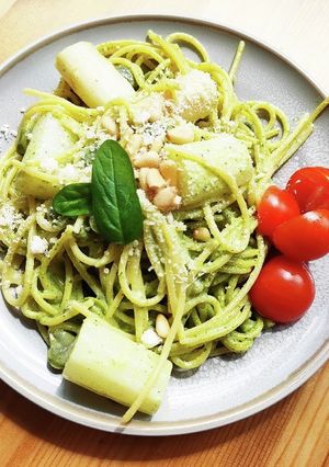 白アスパラでジェノベーゼパスタ-レシピのメイン写真