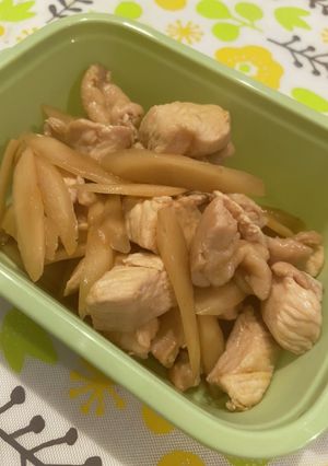 胸肉とゴボウの煮物-レシピのメイン写真