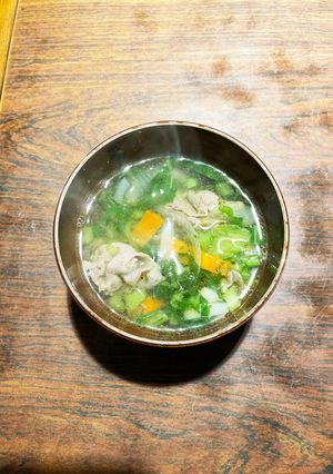 レタス＆豚肩ロースで野菜コンソメスープ-レシピのメイン写真