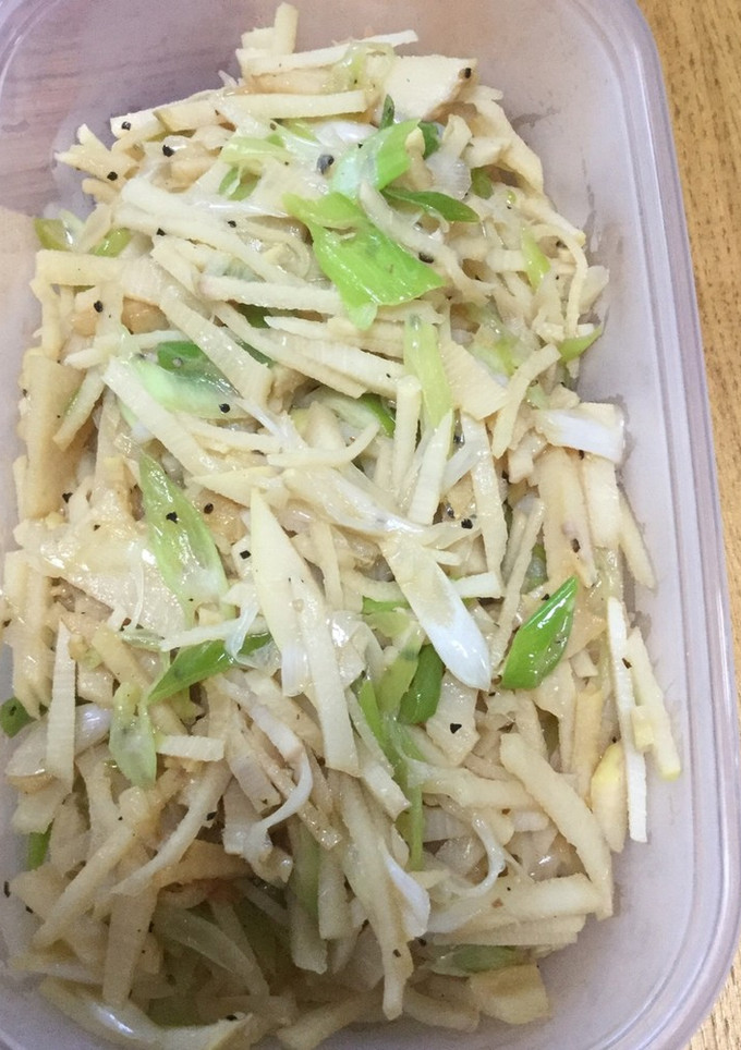 たけのことネギのごま油炒め-レシピのメイン写真