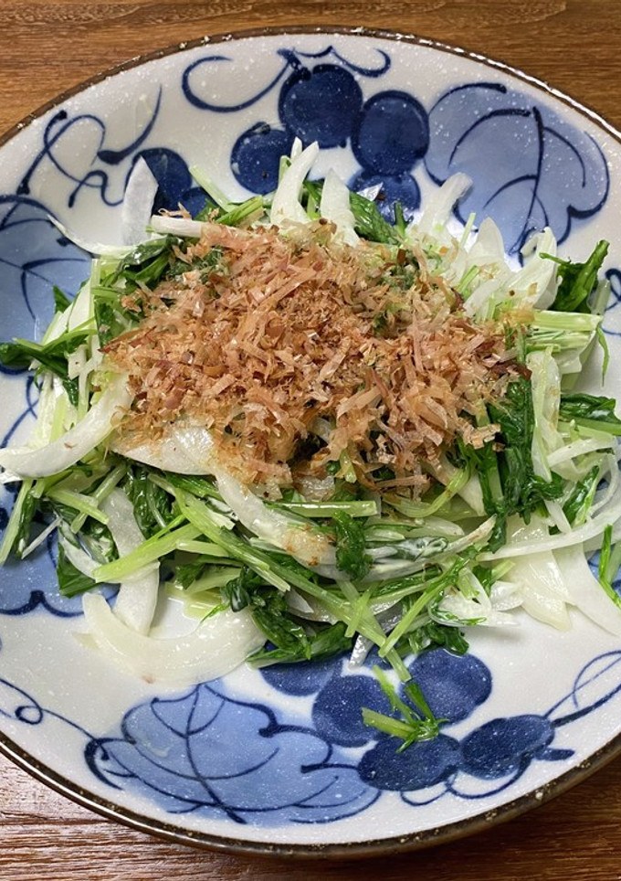 新玉と水菜の簡単サラダ-レシピのメイン写真